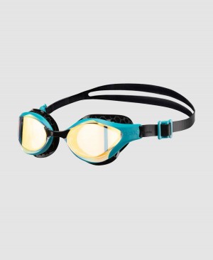 Arena Air Bold Swipe Mirror Schwimmbrille Gelb Grün Schwarz | EZK56Q-893