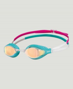 Arena Air Speed Mirror Schwimmbrille Gelb Türkis Mehrfarbig | MJG33O-854