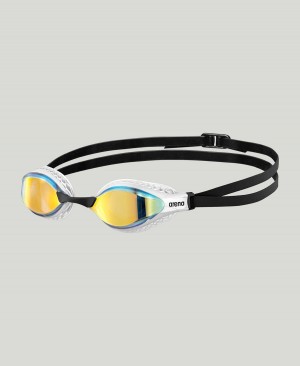 Arena Air Speed Mirror Schwimmbrille Gelb Weiß | MCS38G-352