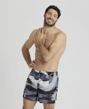 Arena Allover Beach Kurze Hose Grau Mehrfarbig | FKW73Q-257