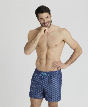 Arena Allover Beach Kurze Hose Navy Mehrfarbig | KNR36M-218