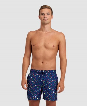 Arena Allover Beach Kurze Hose Navy Mehrfarbig | HDW54Q-592