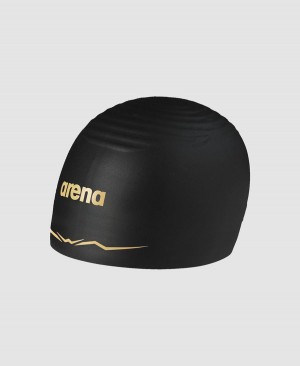 Arena Aquaforce Wave Badekappe Schwarz Gold | IUJ18S-720