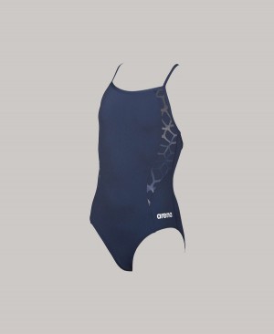 Arena Carbonite II Youth Light Drop Back Badeanzug Navy | GEE58E-163