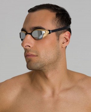 Arena Cobra Core Swipe Mirror Schwimmbrille Silber Gold | FPG46K-263