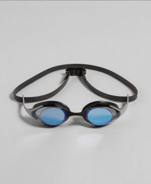 Arena Cobra Swipe Mirror Schwimmbrille Blau Silber Schwarz | QUF04D-016