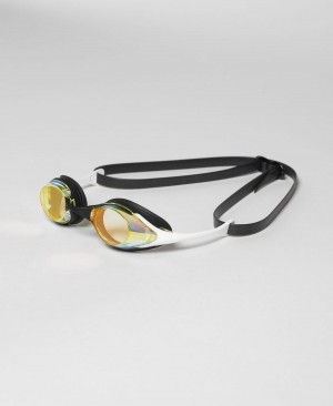 Arena Cobra Swipe Mirror Schwimmbrille Gelb Weiß | PGL24X-151