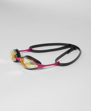 Arena Cobra Swipe Mirror Schwimmbrille Gelb Rosa | FBY99X-377