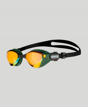 Arena Cobra Tri Swipe Mirror Schwimmbrille Gelb Grün | UTC44R-316