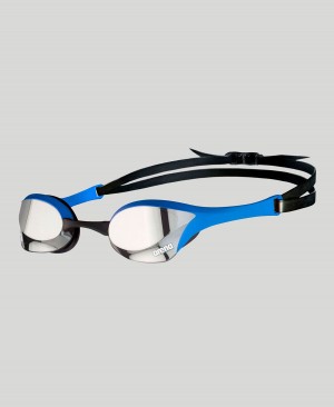 Arena Cobra Ultra Swipe Mirror Schwimmbrille Silber Blau | UGA64A-086