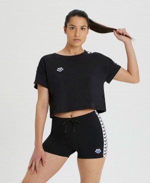 Arena Corrine Team Crop T-Shirt Schwarz | UDF65F-898