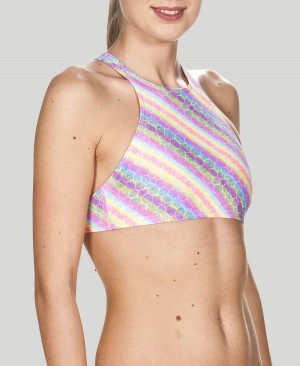 Arena Crop Think Bikinioberteil Lila Mehrfarbig | FPP53G-289