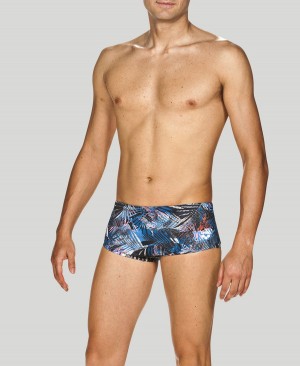 Arena Floral Allover Square Schwimmhose Navy Mehrfarbig | GOZ36B-486