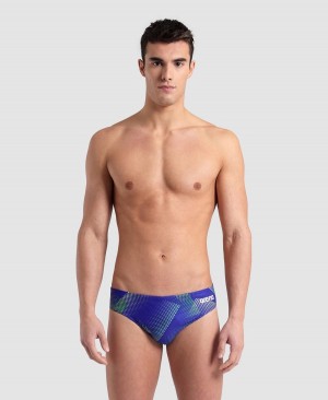 Arena Halftone Schwimmhose Blau Grün | BCC67A-832