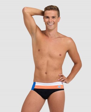 Arena Icons Panels Schwimmhose Schwarz Weiß Orange | TVP19J-172