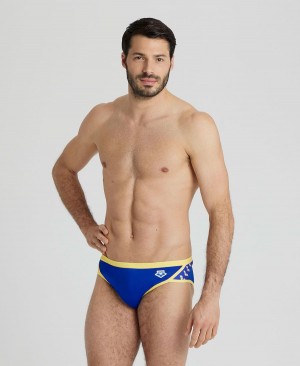 Arena Icons Schwimmhose Blau Gelb | NJI18C-403