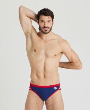 Arena Icons Schwimmhose Navy Rot | GNC12E-103