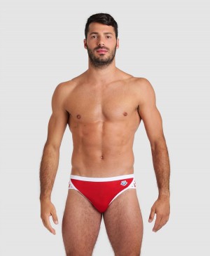 Arena Icons Schwimmhose Rot Weiß | QOP45X-177