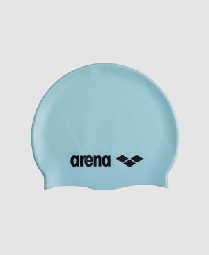 Arena Klassische Silikon Badekappe Blau Schwarz | HKB44I-643