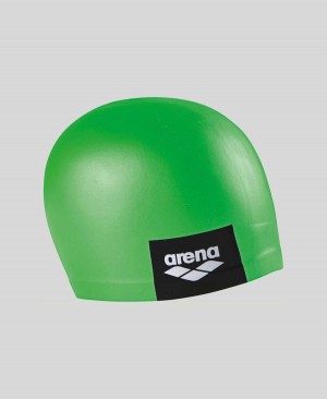 Arena Logo Moulded Silikon Badekappe Grün | OES99O-794