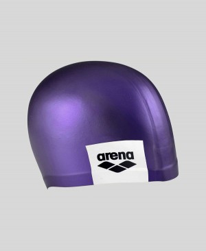 Arena Logo Moulded Silikon Badekappe Lila | DXY75E-990