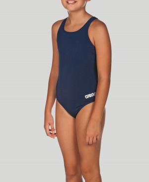 Arena Madison Youth Swim Pro Back Badeanzug Navy | UOI44W-356