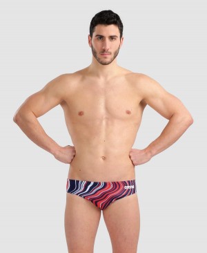 Arena Marbled Schwimmhose Navy Rot Mehrfarbig | KTF87M-813