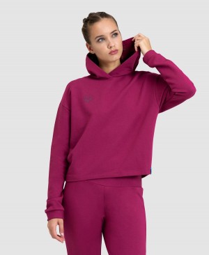 Arena Mit Kapuze Fleece Sweatshirt Rot | WAF56J-919