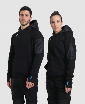 Arena Mit Kapuze Tech Sweatshirt Schwarz | DWK39X-948