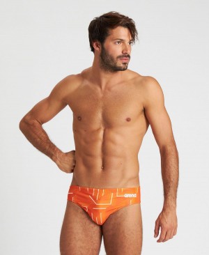 Arena Puzzled Schwimmhose Orange Mehrfarbig | KBQ59D-335