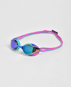 Arena Python Mirror Schwimmbrille Türkis Rosa | UFI03K-992