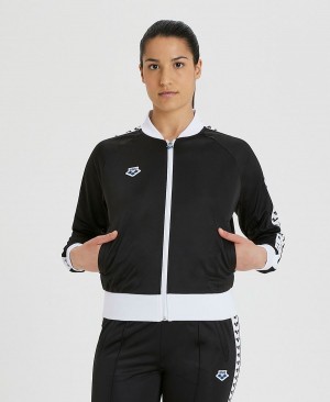 Arena Relax IV Team Full-Zip Jacke Schwarz Weiß | CLK42U-929