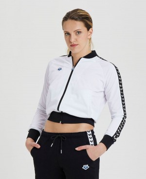 Arena Relax IV Team Full-Zip Jacke Weiß Schwarz | DGF98E-458