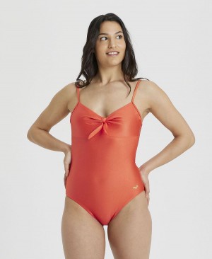 Arena Solid U Back Badeanzug Rot | XZO65S-636