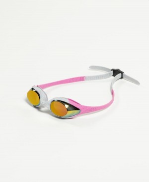 Arena Spider Youth Mirror Schwimmbrille Rosa Grau | ZSF53N-255