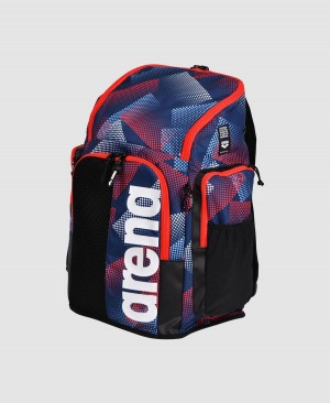 Arena Spiky III 45 Allover Print Rucksack Schwarz Navy Mehrfarbig | GBW49M-871