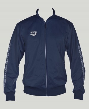 Arena Team Line Gestrickt Poly Jacke Navy | NVO26N-745