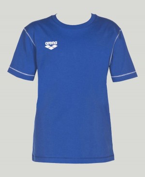 Arena Team Line Kurzes Sleeve T-Shirt Blau | ETU07B-389