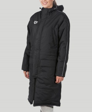 Arena Team Line Parka Jacke Schwarz | LIV10A-217