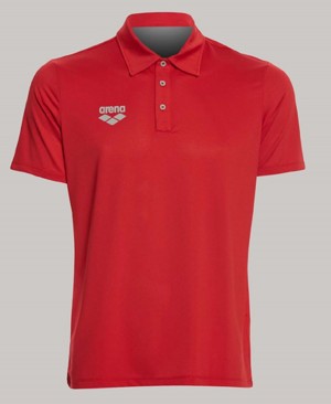 Arena Team Line Tech Kurzes Sleeve Poloshirt Rot | LVQ69H-942