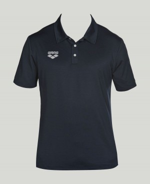 Arena Team Line Tech Kurzes Sleeve Poloshirt Navy | PYM62A-135