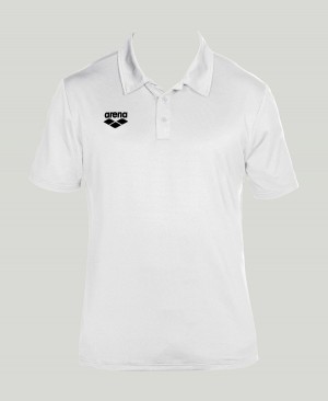 Arena Team Line Tech Kurzes Sleeve Poloshirt Weiß | HGU50R-084