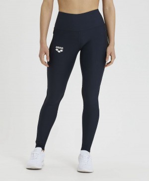 Arena Team Long Panel Leggings Navy | WLT19X-560