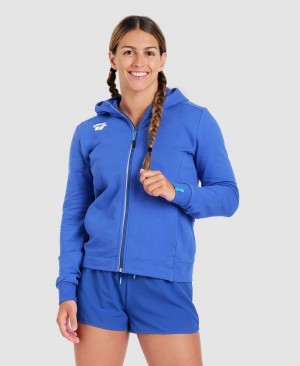 Arena Team Mit Kapuze Panel Jacke Blau | CJQ56L-181