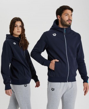 Arena Team Mit Kapuze Panel Jacke Navy | ZMH34P-544