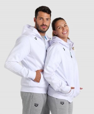 Arena Team Mit Kapuze Panel Jacke Weiß | YUS48W-385