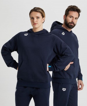 Arena Team Mit Kapuze Panel Sweatshirt Navy | QYF04X-650