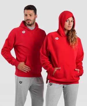 Arena Team Mit Kapuze Panel Sweatshirt Rot | VZG57L-985