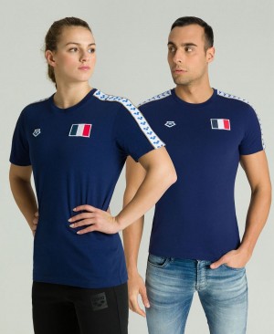 Arena Team Nations T-Shirt Navy | ZFA00Y-057