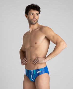 Arena Team Painted Stripes Schwimmhose Blau Mehrfarbig | UGP22F-128